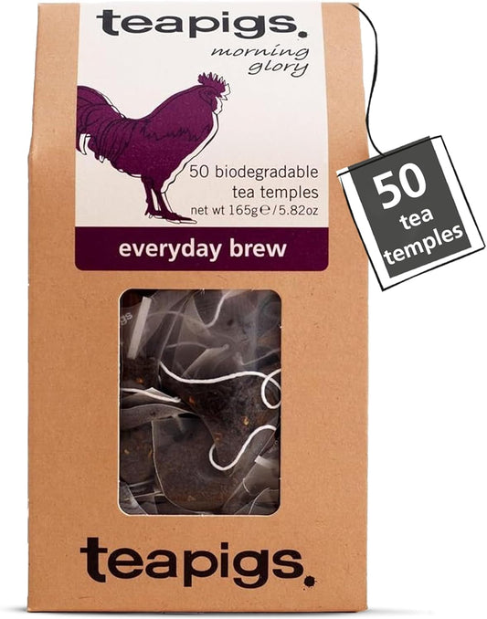 teapigs Everyday Brew Tea - Black Tea Bags Rich and Malty Blend 50 Temples