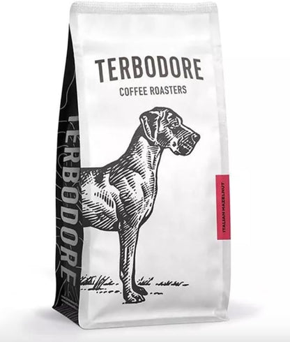Terbodore Italian Hazelnut Coffee Beans 1kg - Hazelnut Flavoured Whole Beans Medium Roast