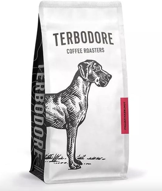 Terbodore Italian Hazelnut Coffee Beans 1kg - Hazelnut Flavoured Whole Beans Medium Roast