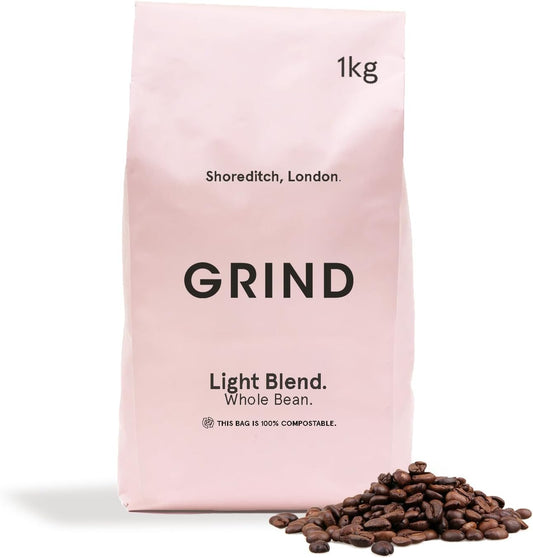 Grind Light Blend Specialty Coffee Beans 1kg - Light Roast 100% Arabica UK