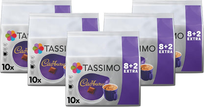 Tassimo Cadbury Hot Chocolate Pods - 50 Drinks (5 x 10 Pack)