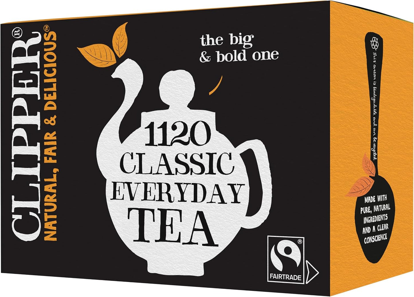 Clipper Tea Everyday Fairtrade Black Tea Bags 1120 - Bulk Catering Pack