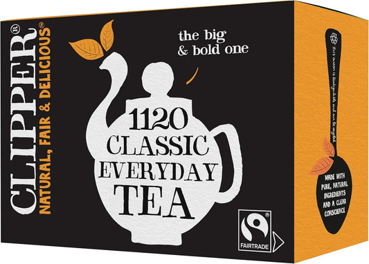 Clipper Tea Everyday Fairtrade Black Tea Bags 1120 - Bulk Catering Pack