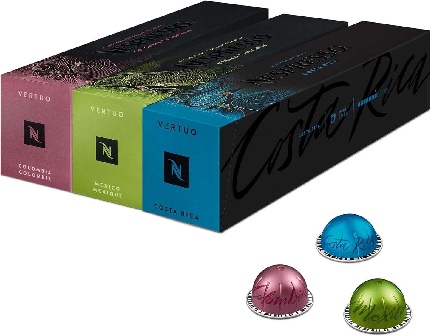 Nespresso Vertuo Coffee Pods 30 Mixed Pack Master Origins - Mexico Colombia Costa Rica-ExpressCo