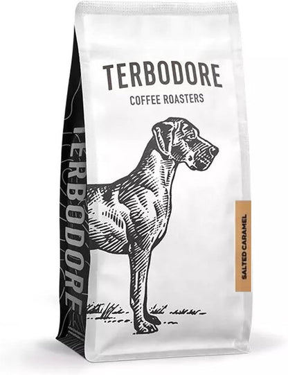 Terbodore Salted Caramel Coffee Beans 1kg - Flavoured Whole Beans Medium Roast