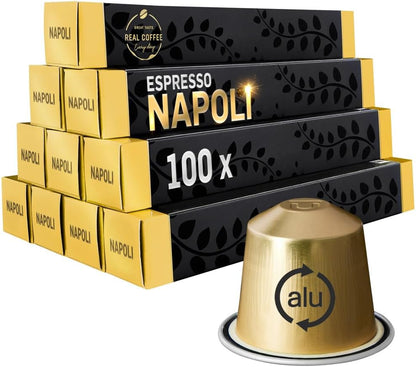 Blonde Roast Coffee Pods | 100 Nespresso Compatible Capsules | Fair Trade Napoli Espresso