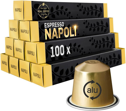 Blonde Roast Coffee Pods | 100 Nespresso Compatible Capsules | Fair Trade Napoli Espresso
