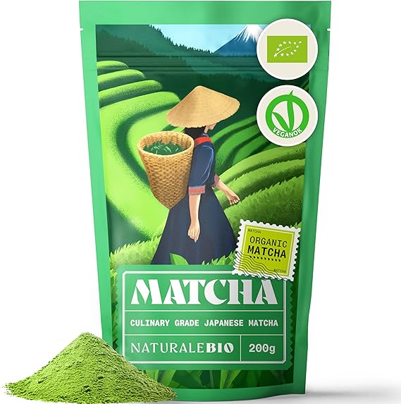 Organic Japanese Matcha Green Tea Powder - Culinary Grade 200g | Uji Kyoto Premium Quality