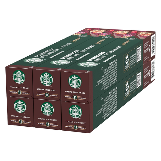 STARBUCKS Italian Style Roast Nespresso Capsules 60 - Dark Roast Pods