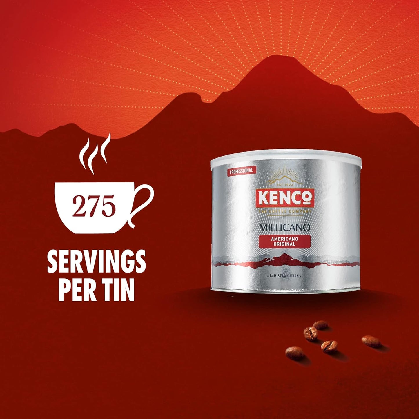Kenco Millicano Americano Instant Coffee 500g Tin - Premium Blend Milled Beans