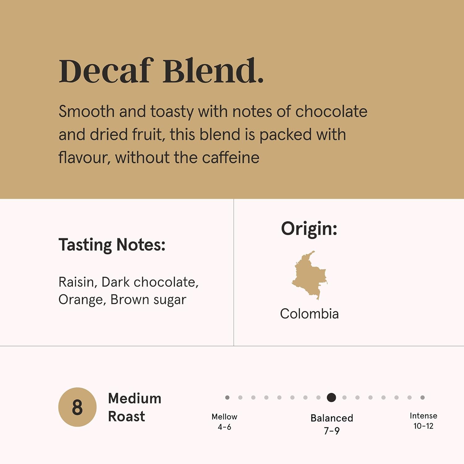 Grind Decaf House Blend Specialty Coffee Beans - 1kg Bag Medium Roast 100% Arabica-ExpressCo