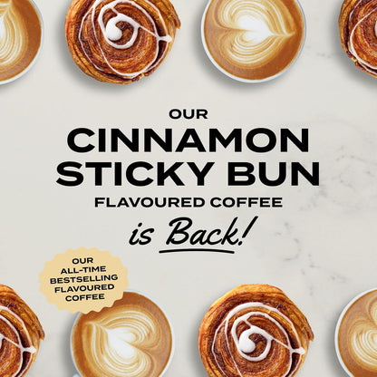 Terbodore Cinnamon Coffee Beans 1kg - Flavoured Whole Beans Medium Roast