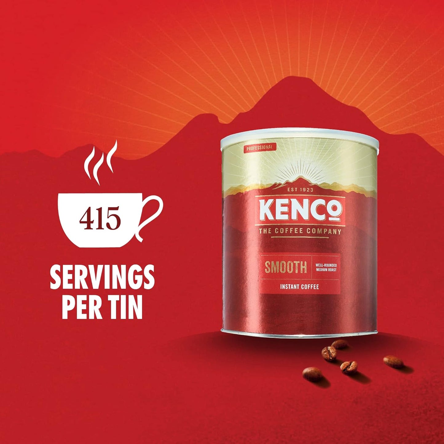 Kenco Smooth Instant Coffee 750g Tin - Premium Freeze Dried Coffee