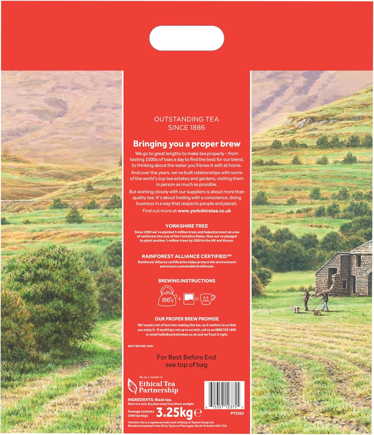 Yorkshire Tea 1040 Tea Bags - 3.25kg Pack British Black Tea-ExpressCo