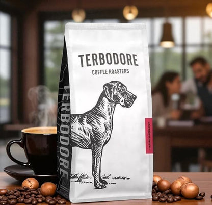 Terbodore Italian Hazelnut Coffee Beans 1kg - Hazelnut Flavoured Whole Beans Medium Roast