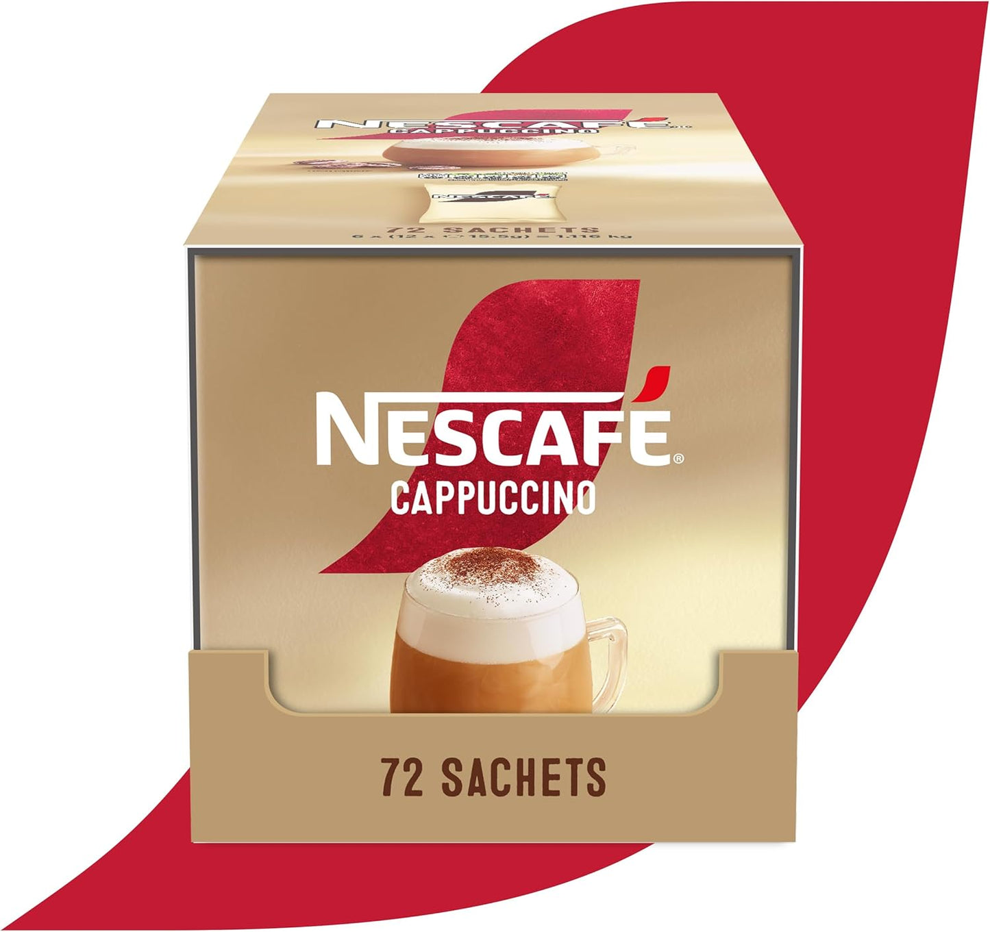 NESCAFÉ Cappuccino Instant Coffee Sachets - 72 x 15.5g (1.1kg)