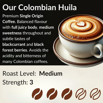 Spiller & Tait Pure Colombian Huila – Coffee Beans 1kg Bag – Top Speciality Columbian Coffee Beans Roasted in the UK – Gourmet Blend for Great Tasting Brew at Home-ExpressCo