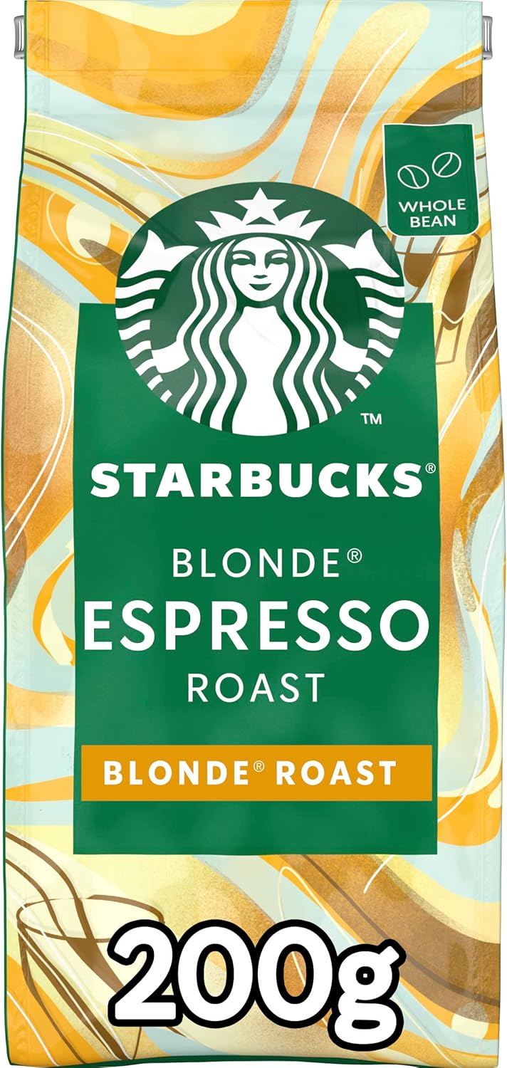 STARBUCKS Blonde Espresso Roast Whole Bean Coffee 200g Pack of 6 - Light Roast-ExpressCo