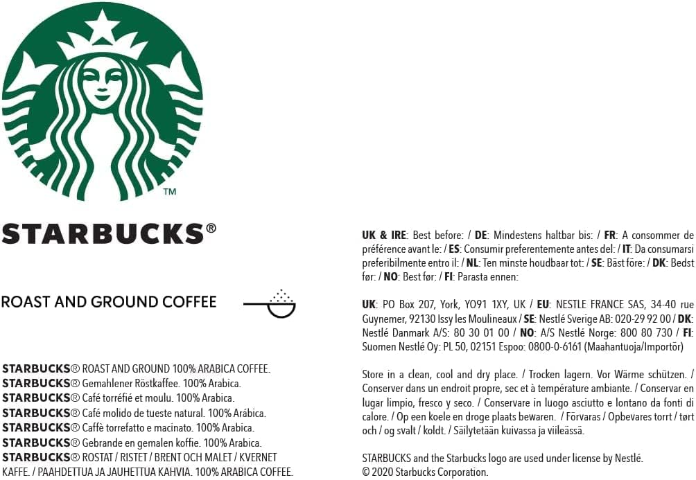 STARBUCKS Single-Origin Colombia Medium Roast Ground Coffee 200g Pack of 6-ExpressCo