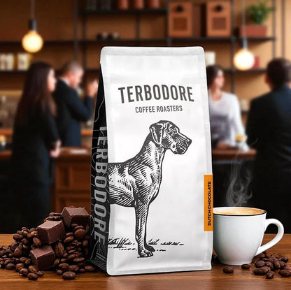 Terbodore Dutch Chocolate Coffee Beans 1kg - Mocha Flavoured Whole Beans Medium Roast-ExpressCo