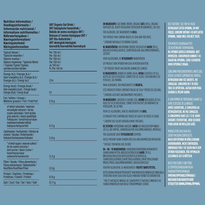 Califia Farms Organic Oat Barista Blend - 6 x 1L Dairy Free Vegan Milk