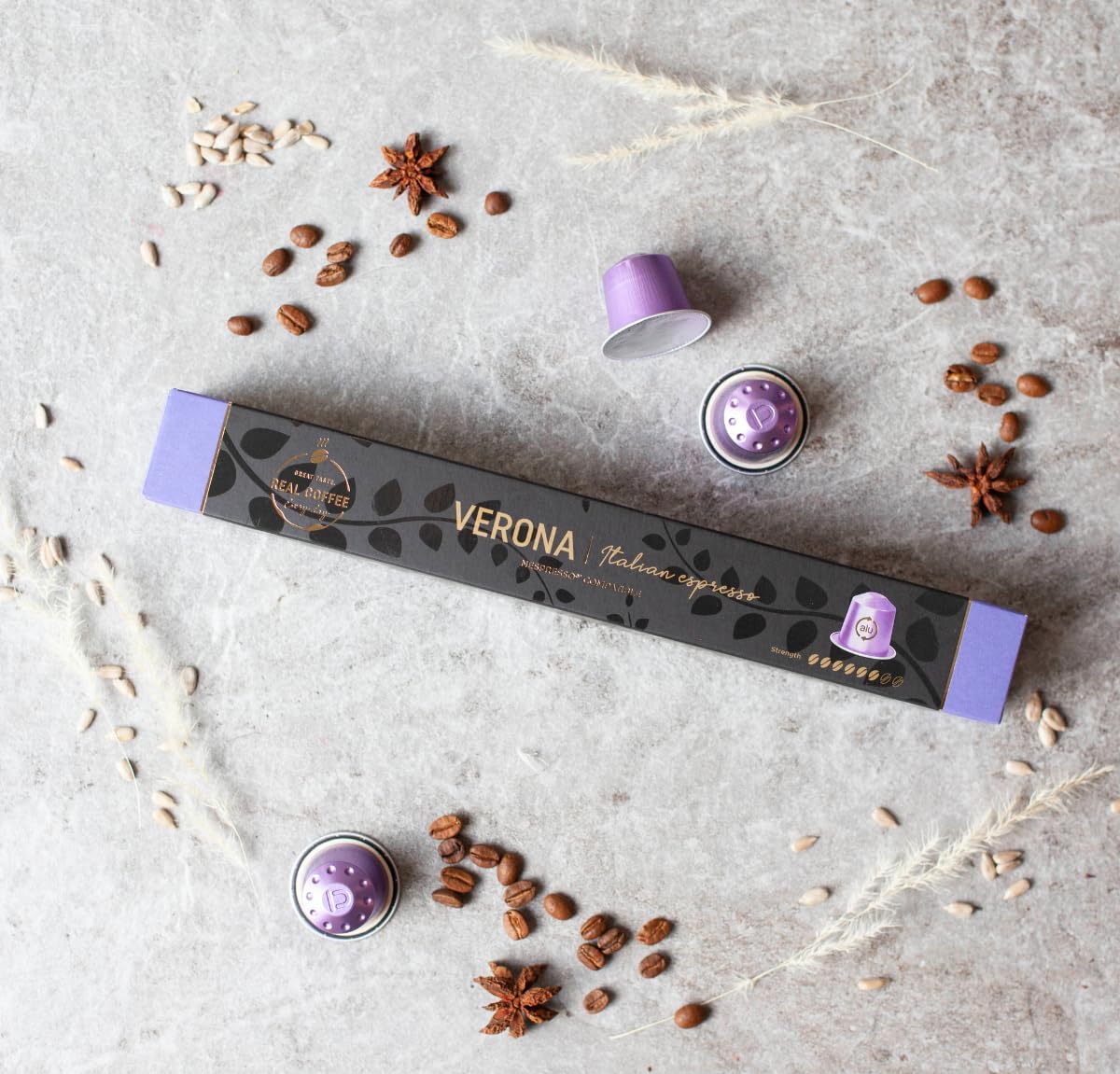 Verona – 100 Nespresso Compatible Pods | Smooth Medium Roast with 100% Arabica | Mild, Round Flavour with Notes of Chocolate & Caramel