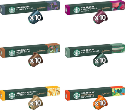 STARBUCKS Discovery Variety Pack Nespresso Capsules 60 - All Roast Types