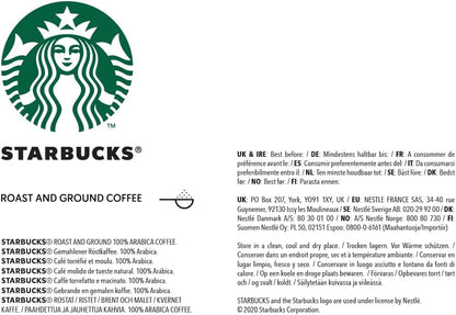 STARBUCKS House Blend Medium Roast Ground Coffee 200g Pack of 6 - Balanced