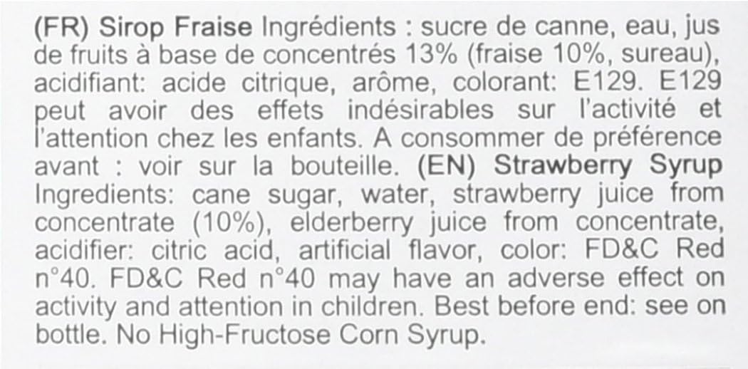 Premium Strawberry Syrup by 1883 Maison Routin - 1L