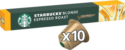 STARBUCKS Blonde Espresso Roast Nespresso Capsules 100 - Light Roast Pods