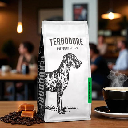 Terbodore English Toffee Coffee Beans 1kg - Toffee Flavoured Whole Beans Medium Roast-ExpressCo