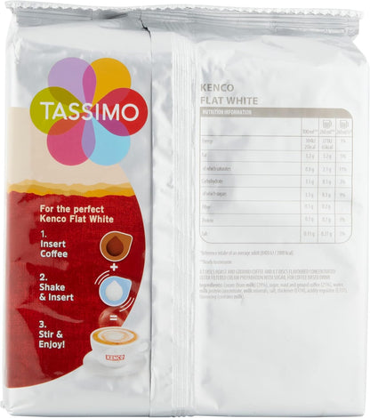 Tassimo Kenco Flat White Coffee Pods x8 (Pack of 5, Total 40 Drinks)