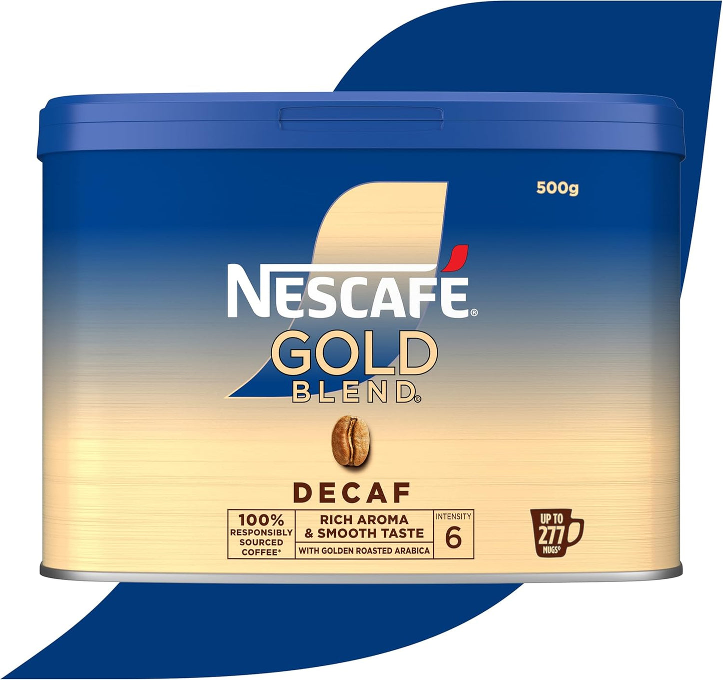 NESCAFÉ Gold Blend Decaf Instant Coffee 500g Tin - Premium Decaffeinated Coffee