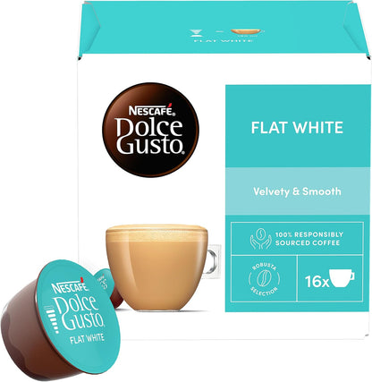 NESCAFÉ DOLCE GUSTO Flat White Coffee Pods 48 - Creamy Milk Coffee Capsules