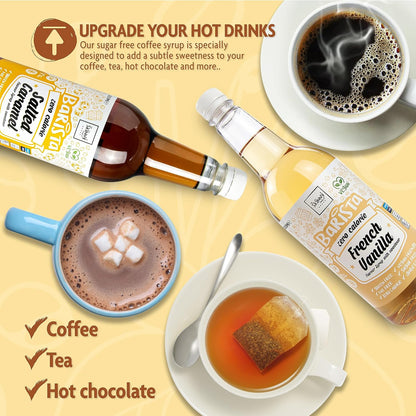 Skinny Food Co French Vanilla Coffee Syrup - Sugar Free 1L Zero Calorie Vegan