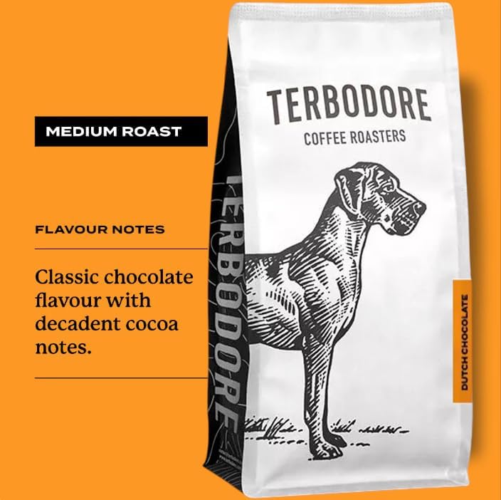 Terbodore Dutch Chocolate Coffee Beans 1kg - Mocha Flavoured Whole Beans Medium Roast-ExpressCo