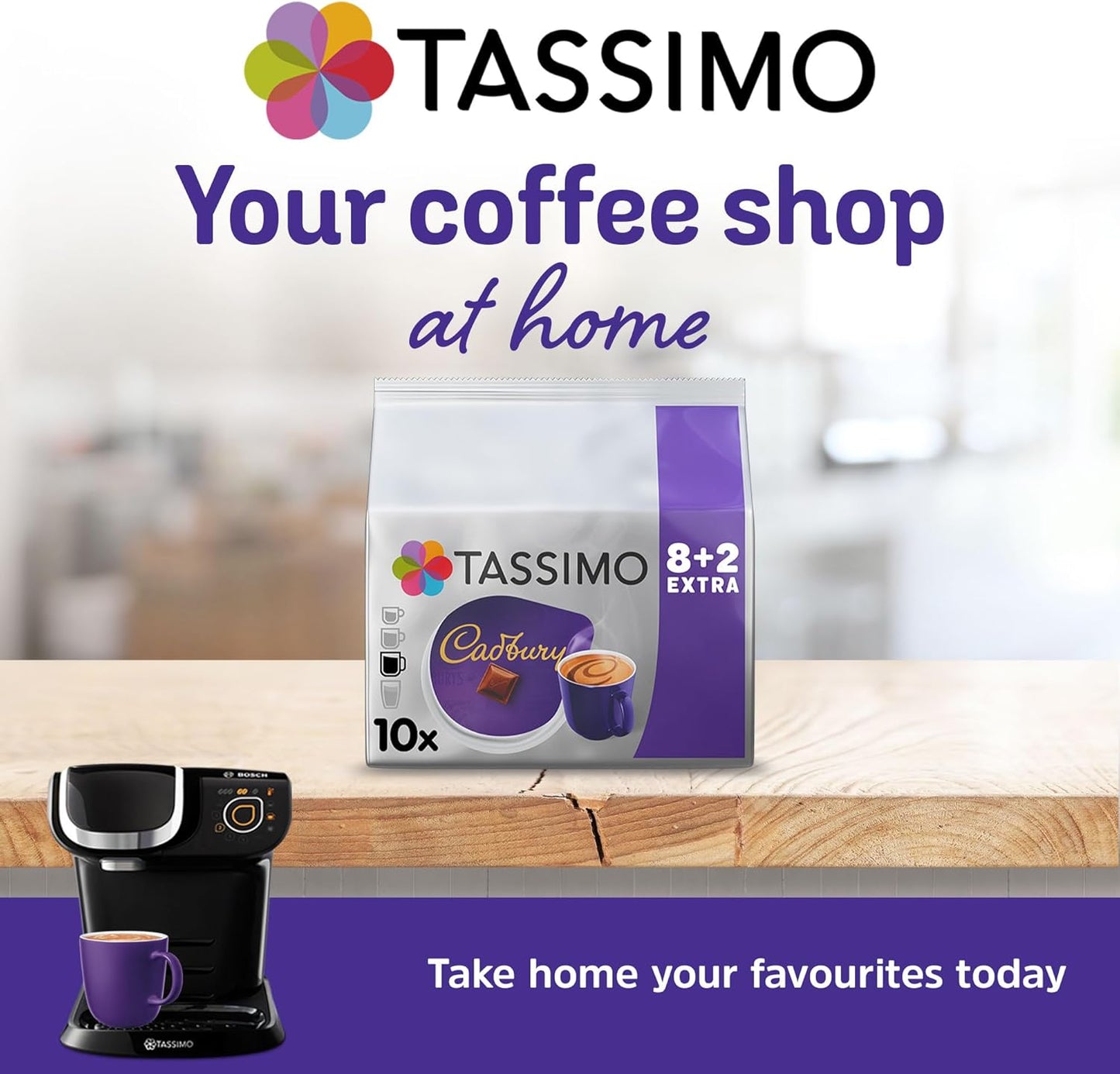 Tassimo Cadbury Hot Chocolate Pods - 50 Drinks (5 x 10 Pack)