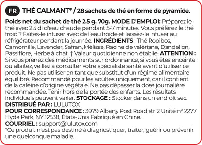 LULUTOX Bedtime Herbal Tea 28 Pyramid Bags - Natural Sleep Tea for Deep Rest