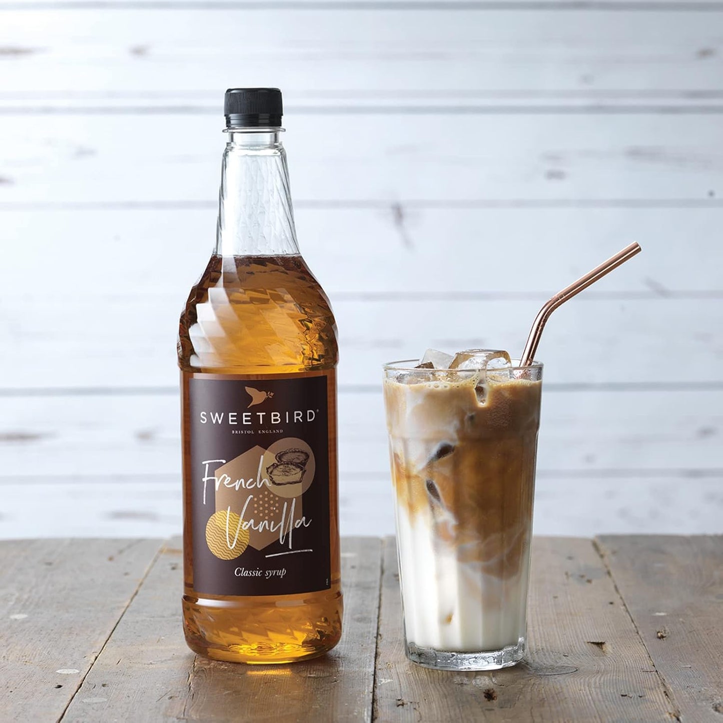 Sweetbird French Vanilla Syrup 1 Litre - Vegan Friendly Coffee Syrup