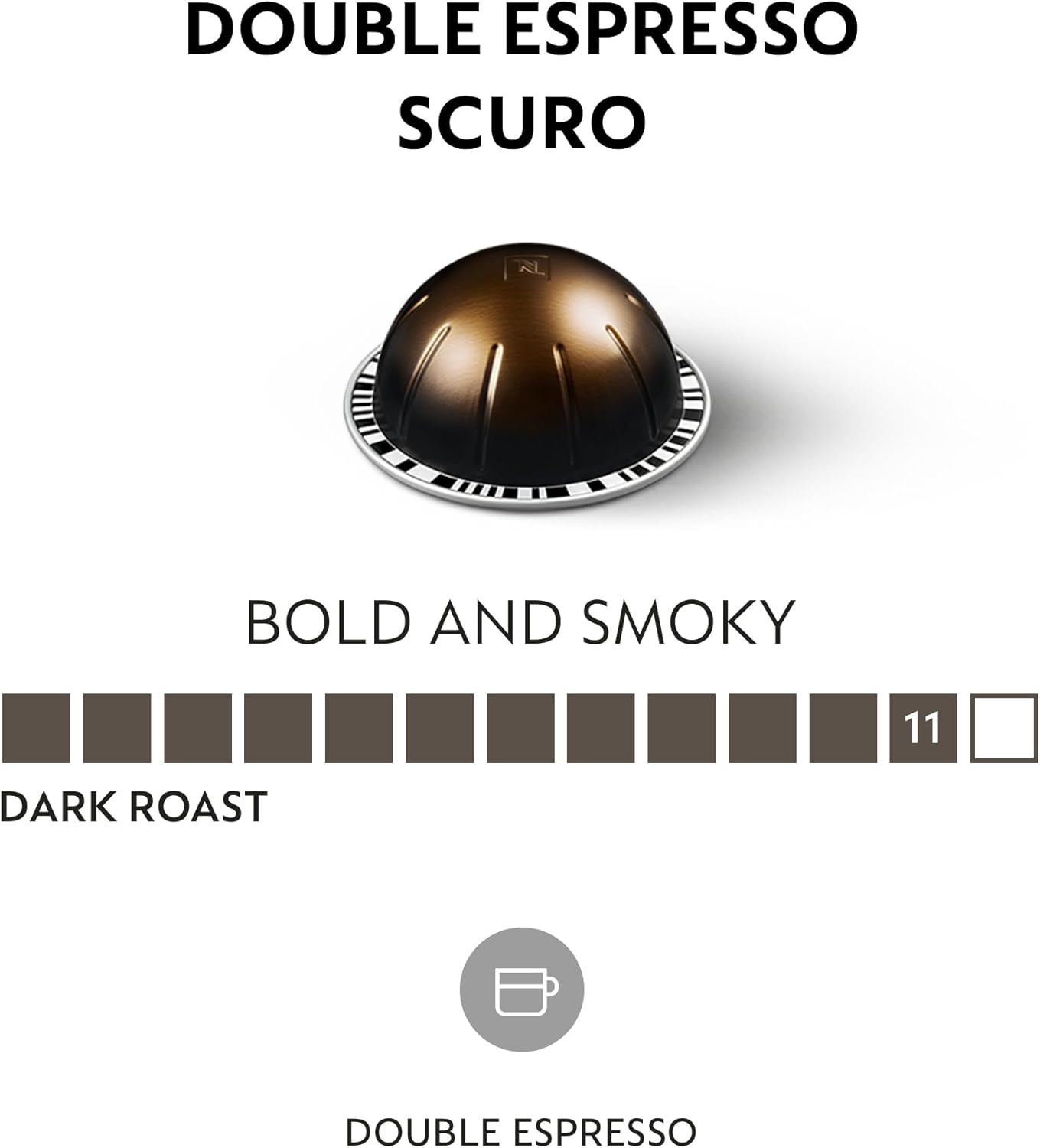 Nespresso Vertuo Coffee Pods 30 Espresso Mixed Pack - Bianco Doppio Scuro Chiaro