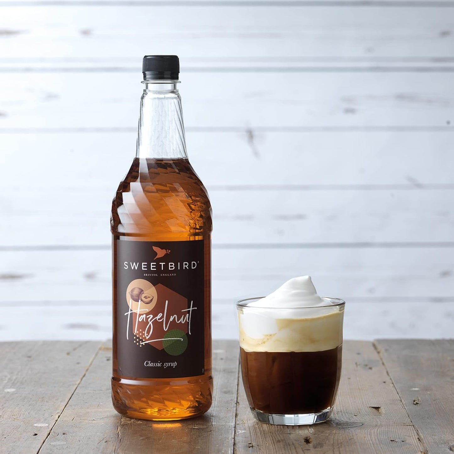 Sweetbird Hazelnut Syrup 1 Litre - Premium Coffee Syrup for Lattes