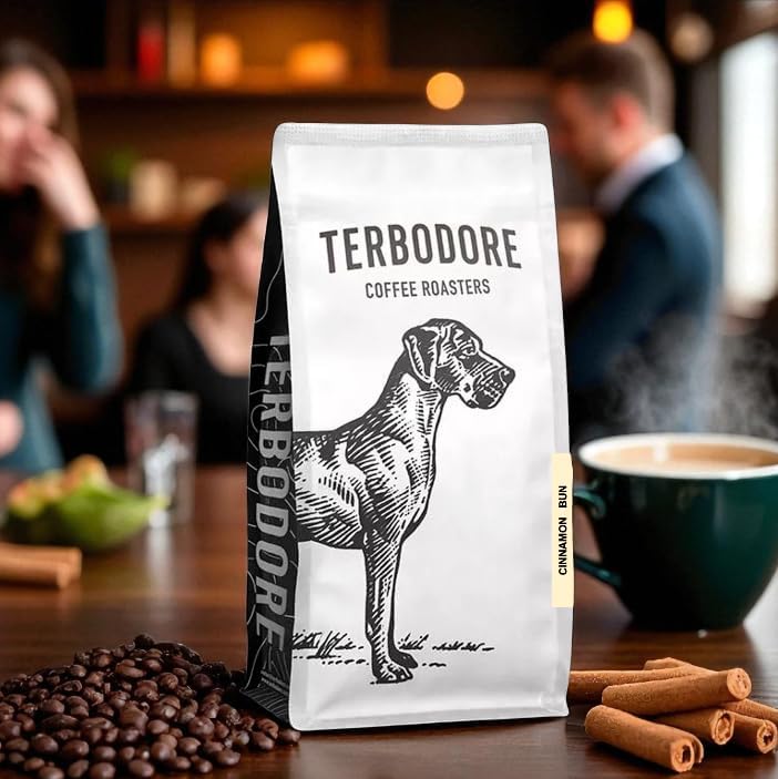 Terbodore Cinnamon Coffee Beans 1kg - Flavoured Whole Beans Medium Roast