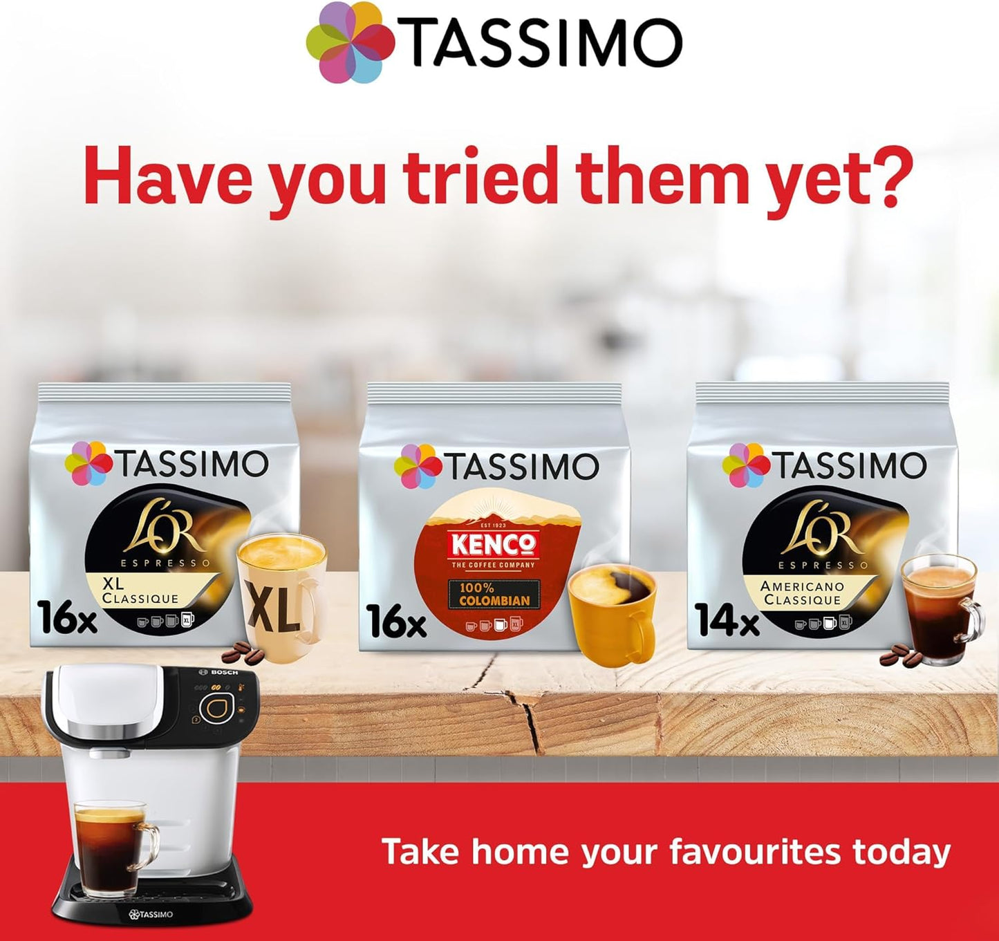 Tassimo Kenco Americano Smooth Coffee Pods - 80 Drinks (5 Packs of 16)-ExpressCo