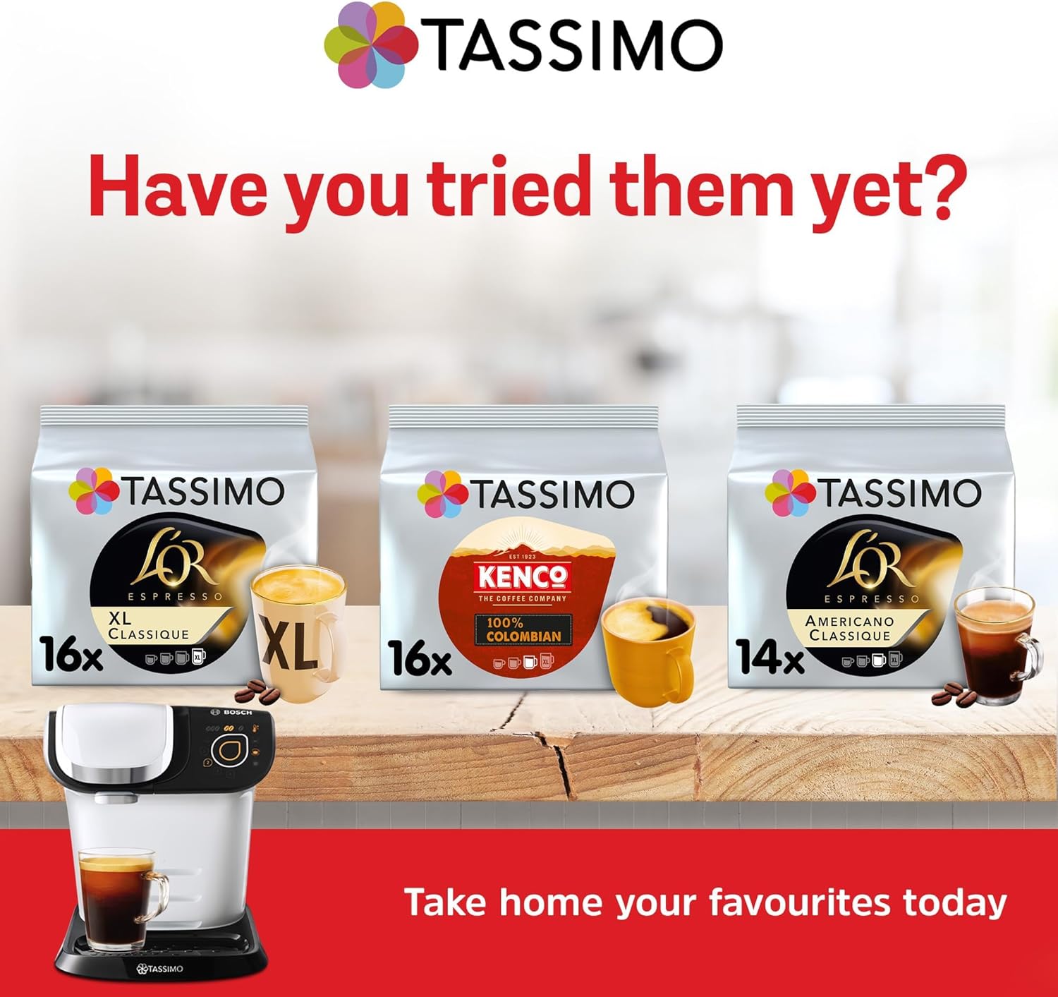 Tassimo Kenco Americano Smooth Coffee Pods - 80 Drinks (5 Packs of 16)-ExpressCo