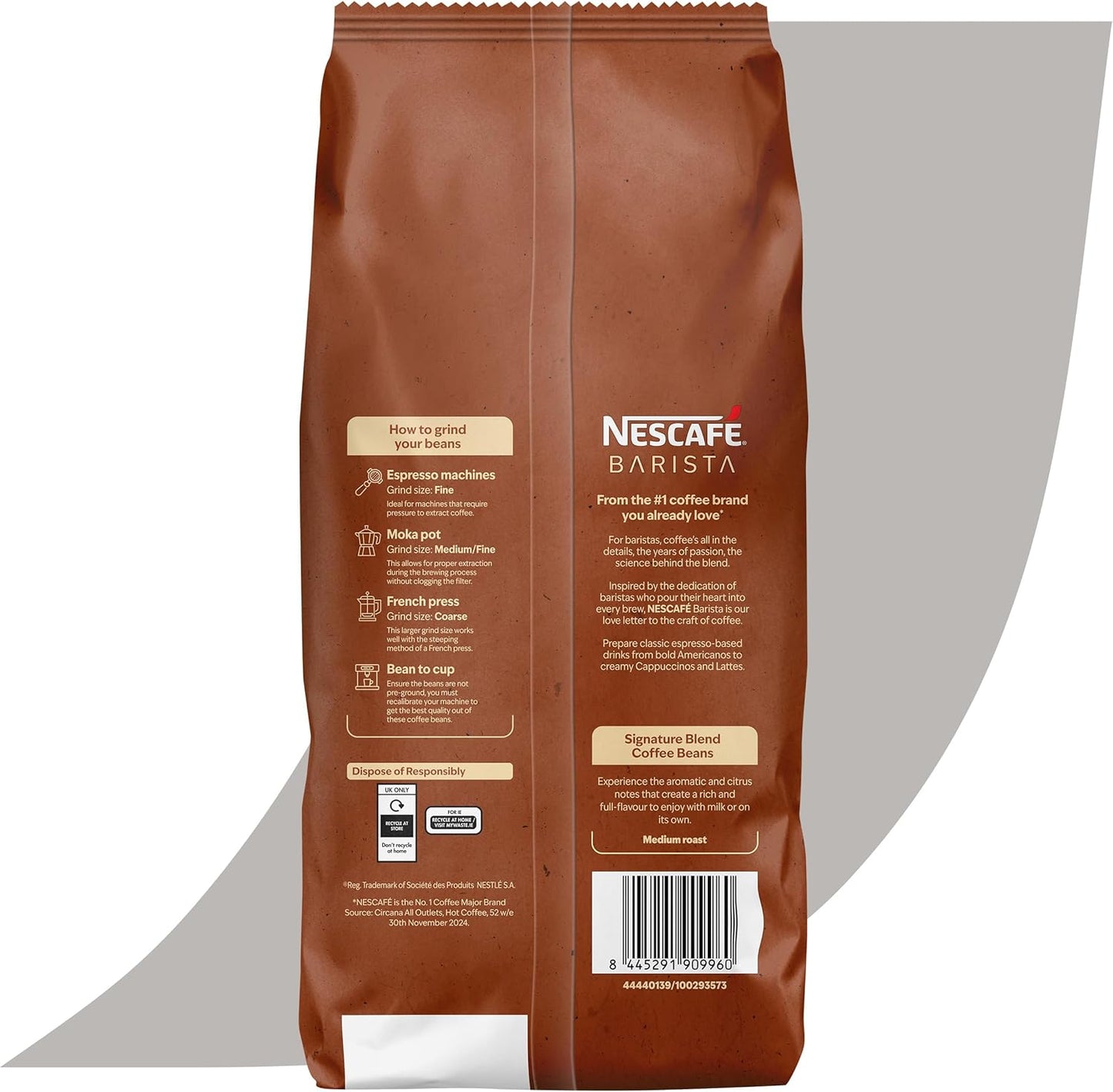 NESCAFÉ BARISTA Signature Blend Coffee Beans 1kg - Medium Roast