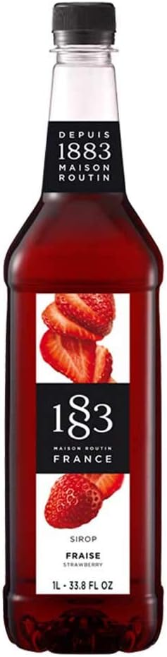 Premium Strawberry Syrup by 1883 Maison Routin - 1L