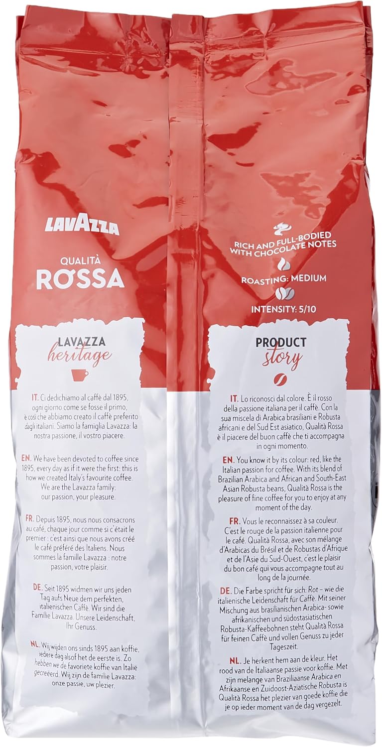Lavazza Qualità Rossa Coffee Beans 1kg - Premium Italian Arabica Robusta Blend-ExpressCo