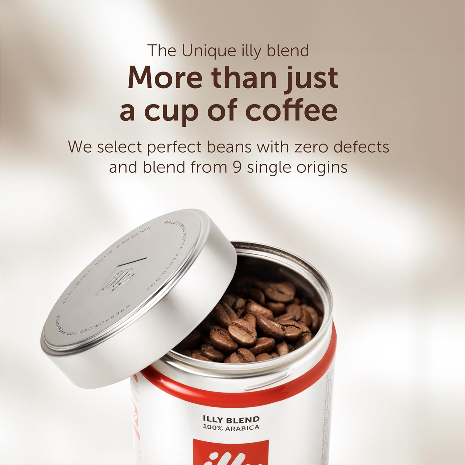 illy Classico Coffee Beans Medium Roast 250g Tin - 100% Arabica Whole Beans-ExpressCo