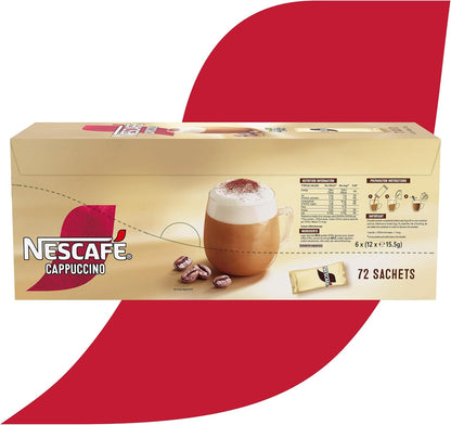 NESCAFÉ Cappuccino Instant Coffee Sachets - 72 x 15.5g (1.1kg)