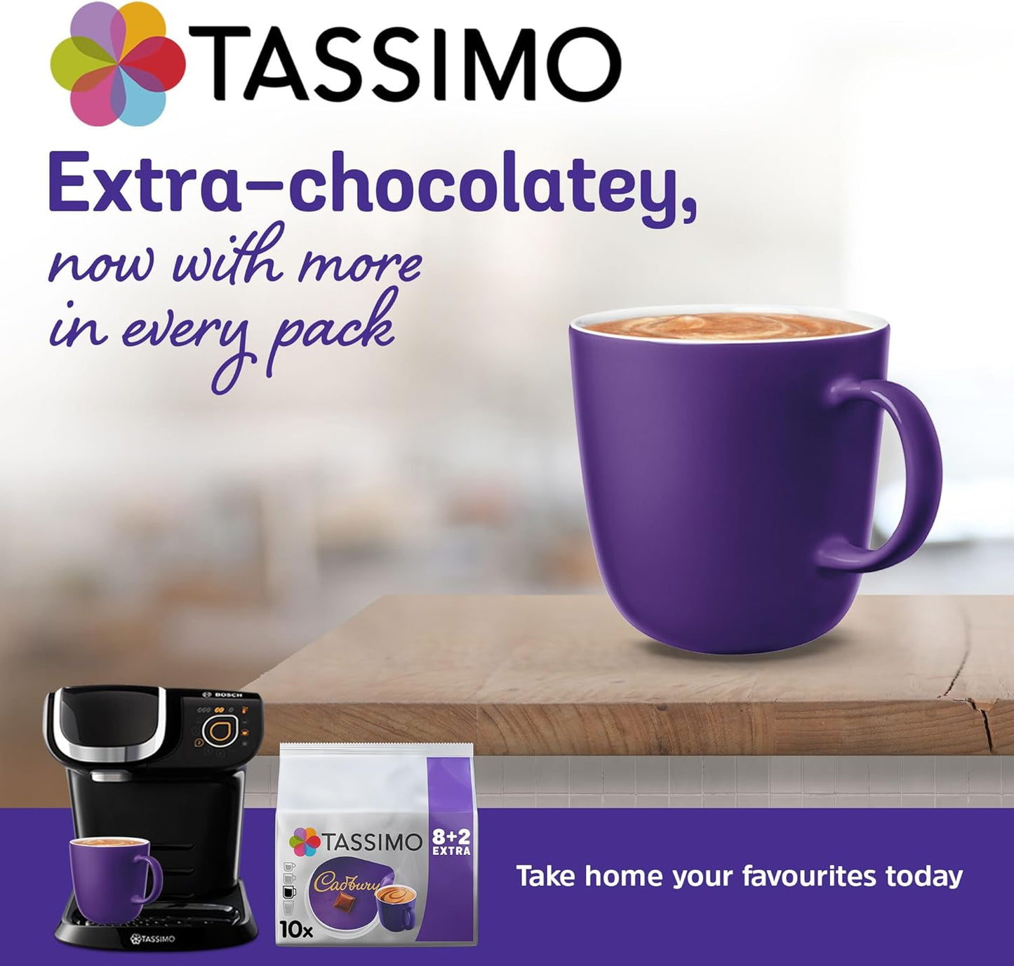 Tassimo Cadbury Hot Chocolate Pods - 50 Drinks (5 x 10 Pack)